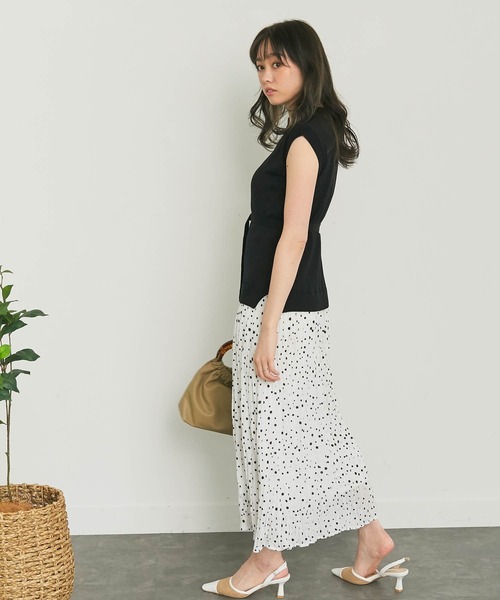 LIPSERVICE（リップサービス）の「ワッシャースカートドッキングロングワンピース（ワンピース・レディース・ホワイト/ブラック/イエロー・S/M）」の10枚目の写真