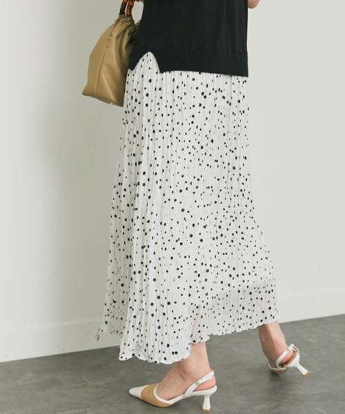 LIPSERVICE（リップサービス）の「ワッシャースカートドッキングロングワンピース（ワンピース・レディース・ホワイト/ブラック/イエロー・S/M）」の14枚目の写真