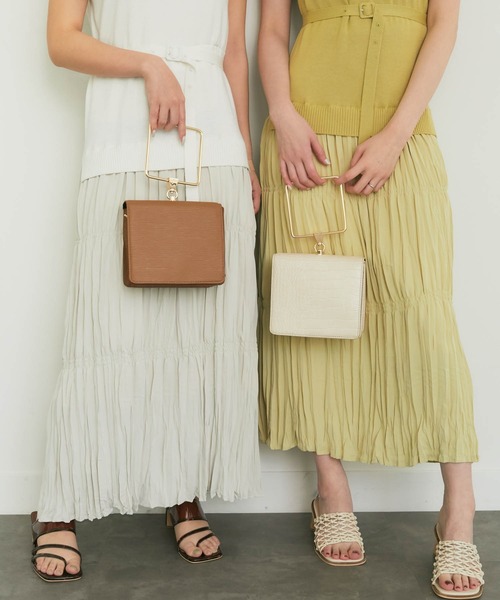 LIPSERVICE（リップサービス）の「ワッシャースカートドッキングロングワンピース（ワンピース・レディース・ホワイト/ブラック/イエロー・S/M）」の12枚目の写真