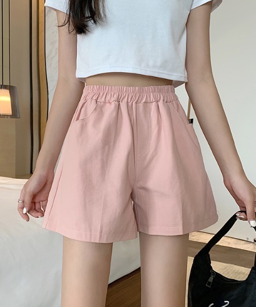 Mayree（メイリー）の「【Mayree】ワイドAラインチノショートパンツ 2021SS（チノパンツ・レディース・ホワイト/ブラック/ブラウン/ピンク/イエロー/ブルー・FREE）」の8枚目の写真