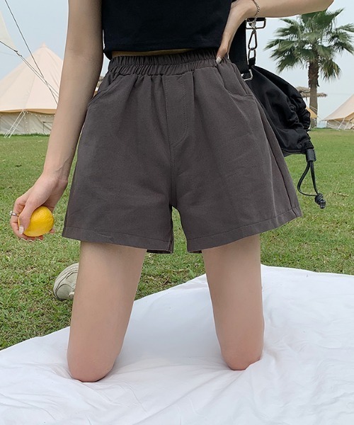 Mayree（メイリー）の「【Mayree】ワイドAラインチノショートパンツ 2021SS（チノパンツ・レディース・ホワイト/ブラック/ブラウン/ピンク/イエロー/ブルー・FREE）」の19枚目の写真