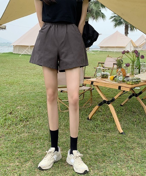 Mayree（メイリー）の「【Mayree】ワイドAラインチノショートパンツ 2021SS（チノパンツ・レディース・ホワイト/ブラック/ブラウン/ピンク/イエロー/ブルー・FREE）」の20枚目の写真