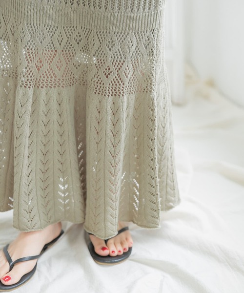 ITEMS URBANRESEARCH(アイテムズ アーバンリサーチ)の「柄編みニットタイトスカート(スカート・レディース・ライトカーキ/グレー系その他/グレー・FREE)」の14枚目の写真