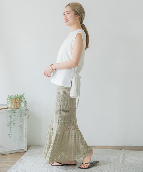 ITEMS URBANRESEARCH(アイテムズ アーバンリサーチ)の「柄編みニットタイトスカート(スカート・レディース・ライトカーキ/グレー系その他/グレー・FREE)」の19枚目の写真