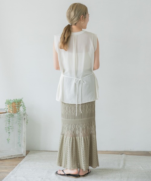 ITEMS URBANRESEARCH(アイテムズ アーバンリサーチ)の「柄編みニットタイトスカート(スカート・レディース・ライトカーキ/グレー系その他/グレー・FREE)」の20枚目の写真