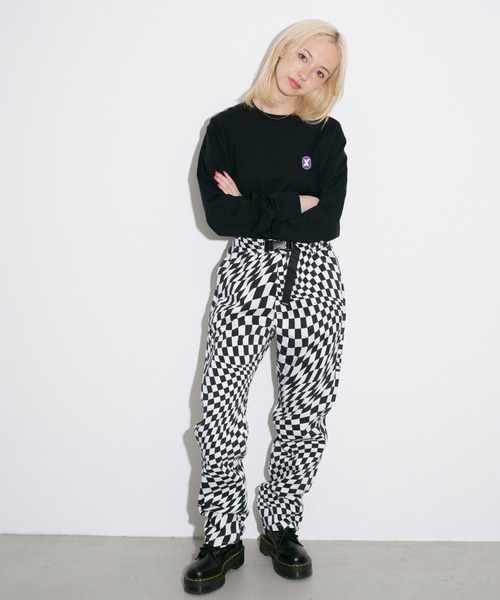 X-girl（エックスガール）の「EASY PANTS（その他パンツ・レディース・ホワイト/ブラック/パープル/オレンジ・S/M/XS/X-SMALL/MEDIUM/L）」の10枚目の写真