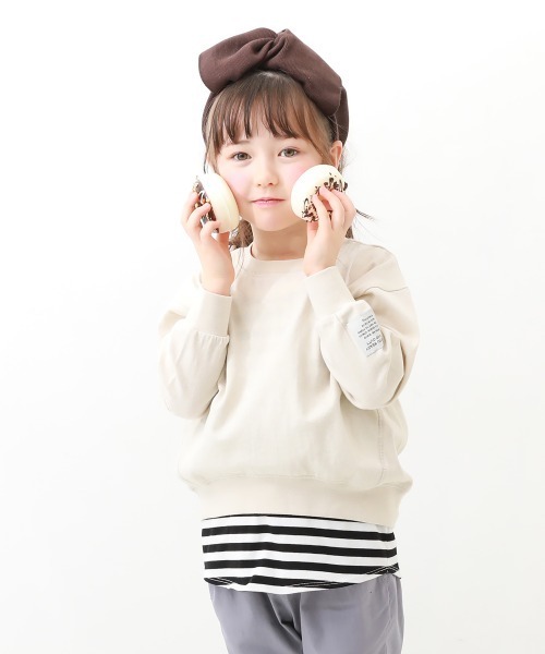 devirock（デビロック）の「ロング丈タンクトップ（タンクトップ・キッズ・ホワイト/ブラック×ホワイト・110cm/100cm/120cm/130cm/140cm/150cm/160cm）」の2枚目の写真