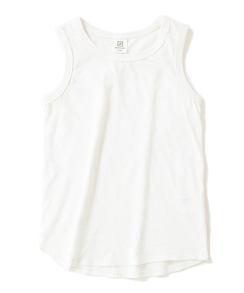 devirock（デビロック）の「ロング丈タンクトップ（タンクトップ・キッズ・ホワイト/ブラック×ホワイト・110cm/100cm/120cm/130cm/140cm/150cm/160cm）」の7枚目の写真