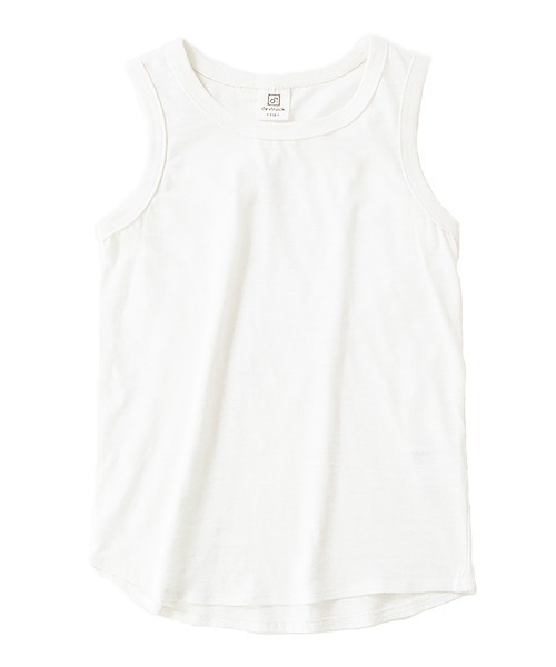 devirock（デビロック）の「ロング丈タンクトップ（タンクトップ・キッズ・ホワイト/ブラック×ホワイト・110cm/100cm/120cm/130cm/140cm/150cm/160cm）」の14枚目の写真