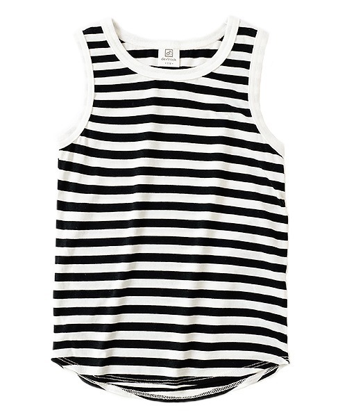 devirock（デビロック）の「ロング丈タンクトップ（タンクトップ・キッズ・ホワイト/ブラック×ホワイト・110cm/100cm/120cm/130cm/140cm/150cm/160cm）」の15枚目の写真