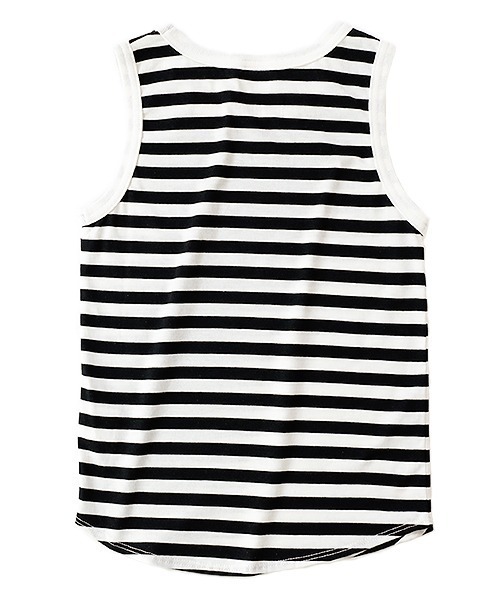 devirock（デビロック）の「ロング丈タンクトップ（タンクトップ・キッズ・ホワイト/ブラック×ホワイト・110cm/100cm/120cm/130cm/140cm/150cm/160cm）」の22枚目の写真