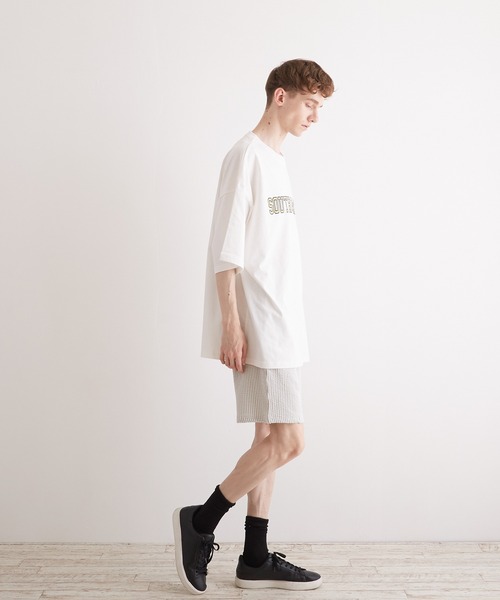 VIBGYOR(ヴィブジョー)の「【VIBGYOR BY AS】カットサッカーショーツ(BI)(チノパンツ・メンズ・グレー系その他/ネイビー/ブラック/ブルー系その他/ベージュ系その他・MEDIUM/LARGE)」の2枚目の写真