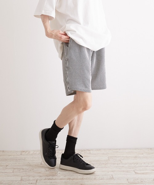 VIBGYOR(ヴィブジョー)の「【VIBGYOR BY AS】カットサッカーショーツ(BI)(チノパンツ・メンズ・グレー系その他/ネイビー/ブラック/ブルー系その他/ベージュ系その他・MEDIUM/LARGE)」の5枚目の写真