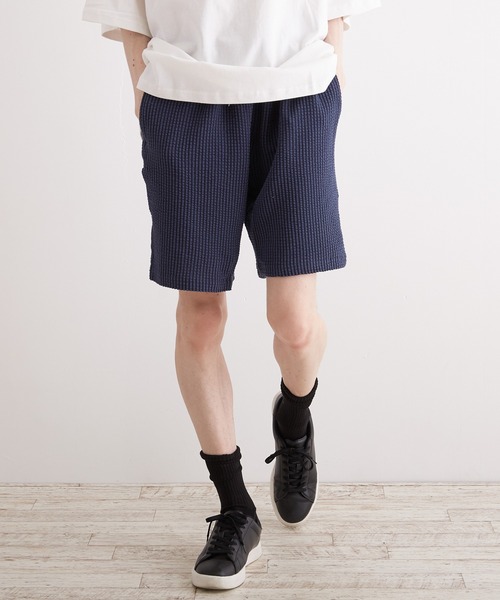 VIBGYOR(ヴィブジョー)の「【VIBGYOR BY AS】カットサッカーショーツ(BI)(チノパンツ・メンズ・グレー系その他/ネイビー/ブラック/ブルー系その他/ベージュ系その他・MEDIUM/LARGE)」の4枚目の写真