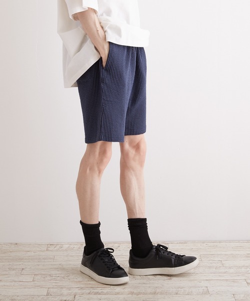 VIBGYOR(ヴィブジョー)の「【VIBGYOR BY AS】カットサッカーショーツ(BI)(チノパンツ・メンズ・グレー系その他/ネイビー/ブラック/ブルー系その他/ベージュ系その他・MEDIUM/LARGE)」の11枚目の写真