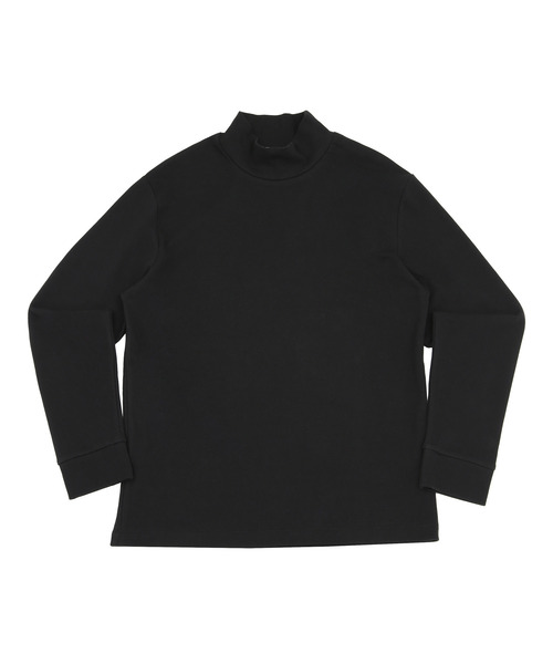 UNION STATION（ユニオンステーション）の「【ストレッチスムース】モックネックロンT（Tシャツ/カットソー・メンズ・オフホワイト/ブラック・LL/M/L）」の6枚目の写真