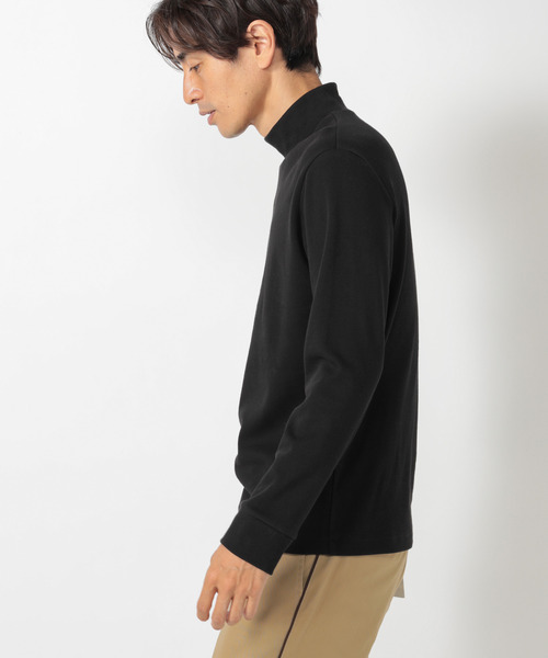 UNION STATION（ユニオンステーション）の「【ストレッチスムース】モックネックロンT（Tシャツ/カットソー・メンズ・オフホワイト/ブラック・LL/M/L）」の17枚目の写真