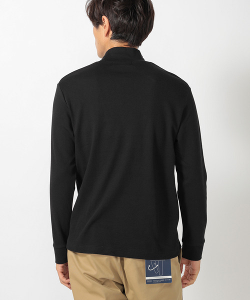 UNION STATION（ユニオンステーション）の「【ストレッチスムース】モックネックロンT（Tシャツ/カットソー・メンズ・オフホワイト/ブラック・LL/M/L）」の18枚目の写真