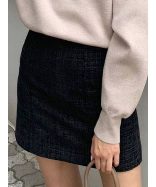 EMODA（エモダ）の「スウィッチングラインハイウエストスカート（スカート・レディース・その他/ブラック/カーキ/イエロー・MEDIUM/SMALL）」の2枚目の写真