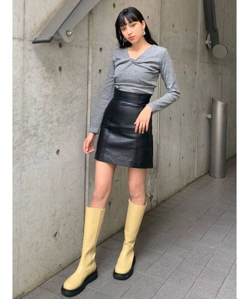 EMODA（エモダ）の「スウィッチングラインハイウエストスカート（スカート・レディース・その他/ブラック/カーキ/イエロー・MEDIUM/SMALL）」の16枚目の写真