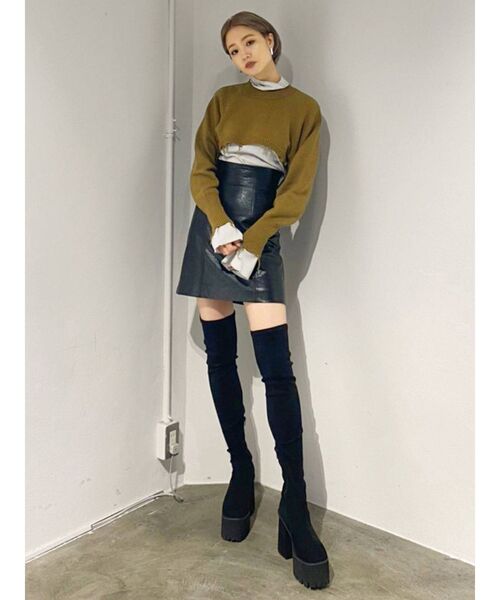 EMODA（エモダ）の「スウィッチングラインハイウエストスカート（スカート・レディース・その他/ブラック/カーキ/イエロー・MEDIUM/SMALL）」の20枚目の写真