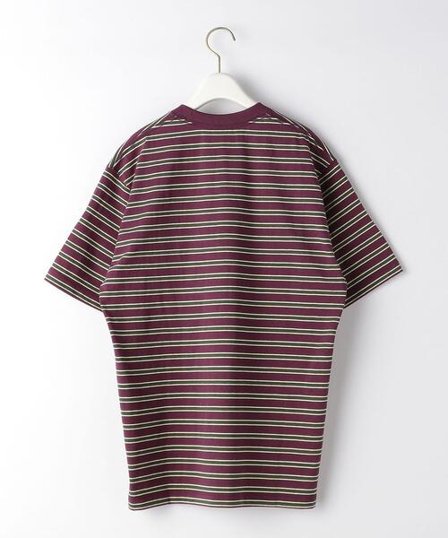 DANTON（ダントン）の「＜DANTON（ダントン）＞ロゴ ボーダー ポケット Tシャツ（Tシャツ/カットソー・メンズ・パープル・42/38/40）」の4枚目の写真