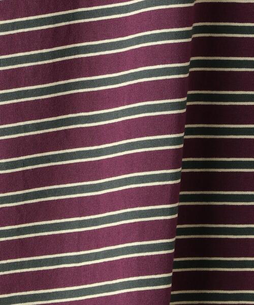 DANTON（ダントン）の「＜DANTON（ダントン）＞ロゴ ボーダー ポケット Tシャツ（Tシャツ/カットソー・メンズ・パープル・42/38/40）」の12枚目の写真