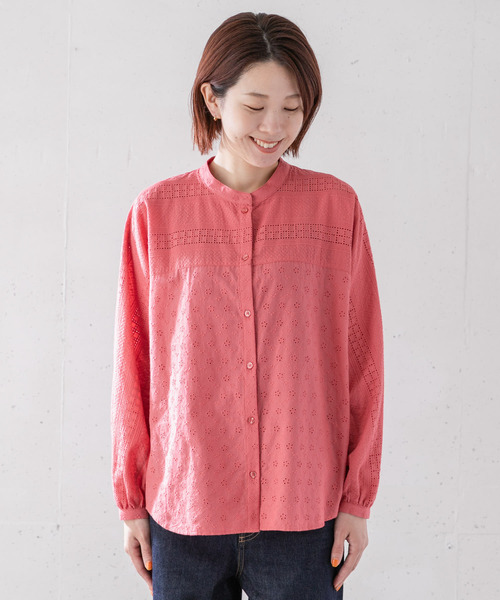 Sonny Label - 【たろう】袖カットワークレースブラウス  ブラック Sonny Label(サニーレーベル)の「【WEB限定】2WAYカットワーク