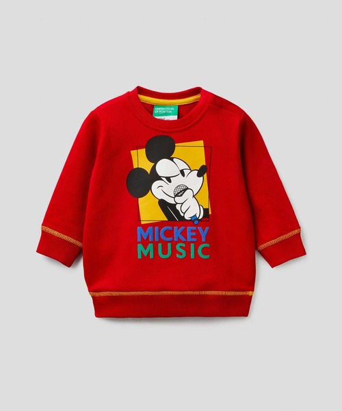 セール Disney ディズニー コラボ キッズミッキープリントラウンドネックスウェットトレーナーb スウェット Benetton United Colors Of Benetton ベネトンユナイテッドカラーズオブベネトン のファッション通販 Zozotown
