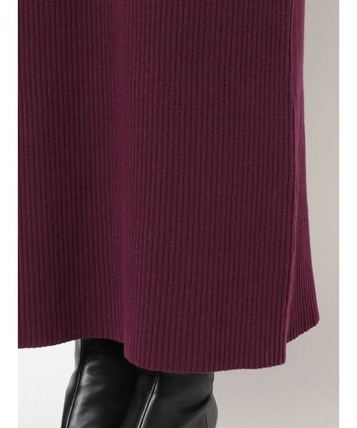 LAGUNAMOON（ラグナムーン）の「アシンメトリーネックリブニットワンピース（ワンピース・レディース・ブラック/ボルドー/モカ・SMALL/MEDIUM）」の9枚目の写真