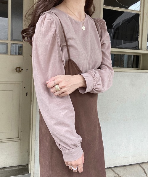 JUNOAH（ジュノア）の「バルーンスリーブブラウス（シャツ/ブラウス・レディース・アイボリー/モカ/グレイッシュベージュ/ブラック・LARGE/X-LARGE/MEDIUM）」の16枚目の写真