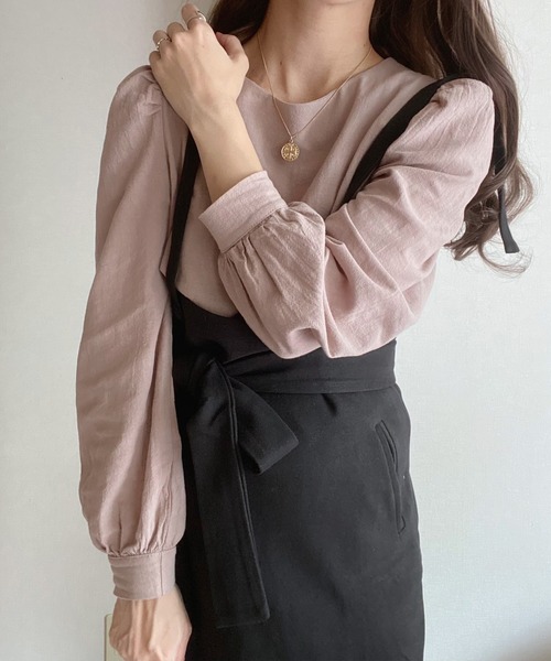 JUNOAH（ジュノア）の「バルーンスリーブブラウス（シャツ/ブラウス・レディース・アイボリー/モカ/グレイッシュベージュ/ブラック・LARGE/X-LARGE/MEDIUM）」の19枚目の写真