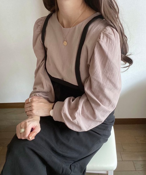 JUNOAH（ジュノア）の「バルーンスリーブブラウス（シャツ/ブラウス・レディース・アイボリー/モカ/グレイッシュベージュ/ブラック・LARGE/X-LARGE/MEDIUM）」の20枚目の写真