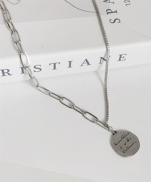 juweel（ユウェル）の「juweel メタルチェーン×コインネックレス（ネックレス・レディース・シルバー/ゴールド・FREE）」の2枚目の写真