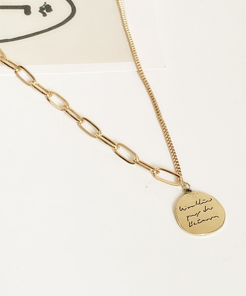 juweel（ユウェル）の「juweel メタルチェーン×コインネックレス（ネックレス・レディース・シルバー/ゴールド・FREE）」の3枚目の写真