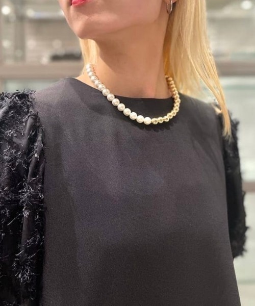B:MING by BEAMS（ビーミングバイビームス）の「【セレモニー・フォーマル】パール メタル ビーズ ネックレス（ネックレス・レディース・その他・ONE SIZE）」の6枚目の写真