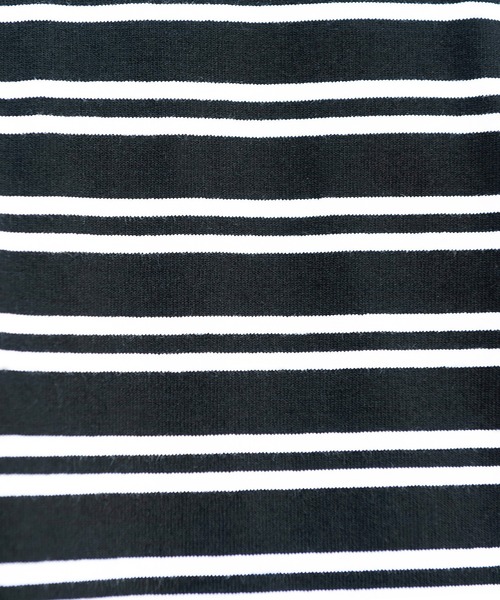 ８(eight)（エイト）の「ボーダービッグロンT（Tシャツ/カットソー・メンズ・ホワイト/グリーン/ブラック/グレイッシュベージュ・MEDIUM/LARGE）」の20枚目の写真