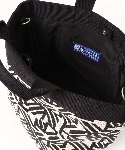 ROOTOTE（ルートート）の「ルートート/幾何学柄 トートバッグ LT.デリ.パターンファブリック-E（トートバッグ・レディース・ベージュ/ピンク/ブラック・FREE）」の10枚目の写真