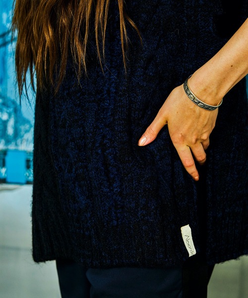 AlexanderLeeChang（アレキサンダーリーチャン）の「BIG KNIT VEST（ニット/セーター・メンズ・ブラック/グレー/バーガンディー・2/3）」の11枚目の写真