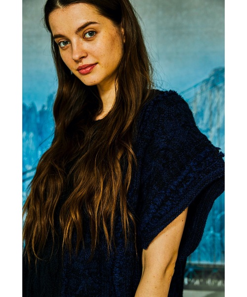 AlexanderLeeChang（アレキサンダーリーチャン）の「BIG KNIT VEST（ニット/セーター・メンズ・ブラック/グレー/バーガンディー・2/3）」の19枚目の写真