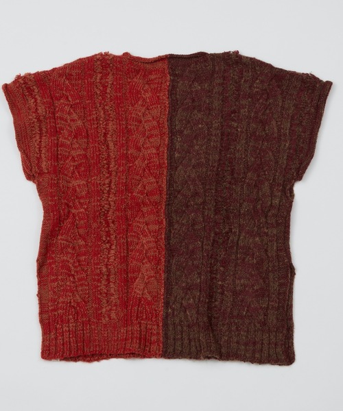 AlexanderLeeChang（アレキサンダーリーチャン）の「BIG KNIT VEST（ニット/セーター・メンズ・ブラック/グレー/バーガンディー・2/3）」の14枚目の写真