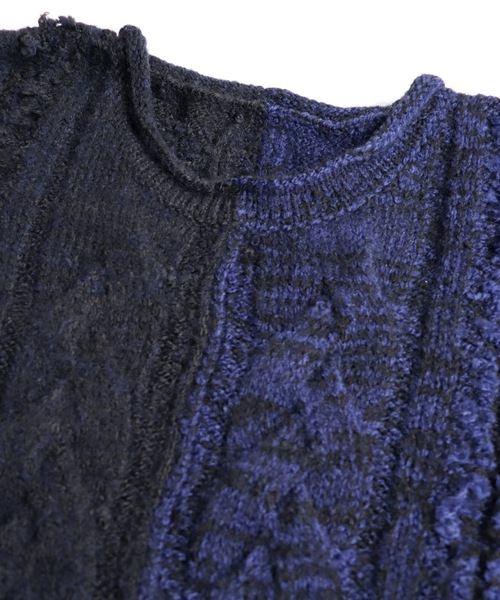 AlexanderLeeChang（アレキサンダーリーチャン）の「BIG KNIT VEST（ニット/セーター・メンズ・ブラック/グレー/バーガンディー・2/3）」の12枚目の写真