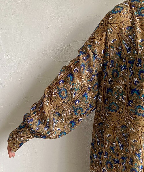 CAPRICIEUX LE'MAGE（カプリシューレマージュ）の「レトロフラワーヨークギャザーワンピース（ワンピース・レディース・ブラック/ベージュ・FREE）」の6枚目の写真