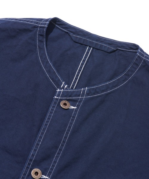 Nigel Cabourn（ナイジェルケーボン）の「Nigel Cabourn　フレンチワークジャケット 80430030001（カバーオール・メンズ・アーミー/ネイビー・48/50）」の12枚目の写真