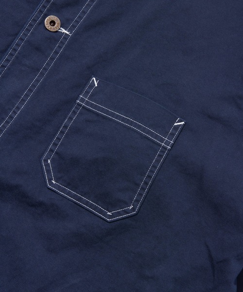 Nigel Cabourn（ナイジェルケーボン）の「Nigel Cabourn　フレンチワークジャケット 80430030001（カバーオール・メンズ・アーミー/ネイビー・48/50）」の13枚目の写真