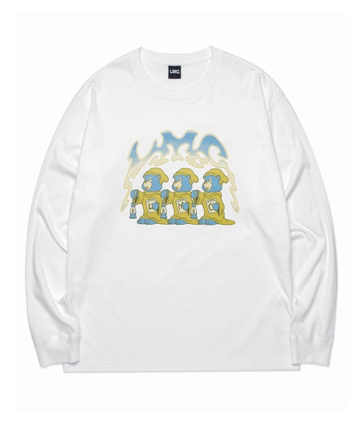 LMCの「【LMC】THREE BEARS LONG SLV TEE / エルエムシー スリーベアーズ グラフィック ロングスリーブ Tシャツ(Tシャツ/カットソー・メンズ・ホワイト/ブラック・SMALL/LARGE/X-LARGE/MEDIUM)」の1枚目の写真