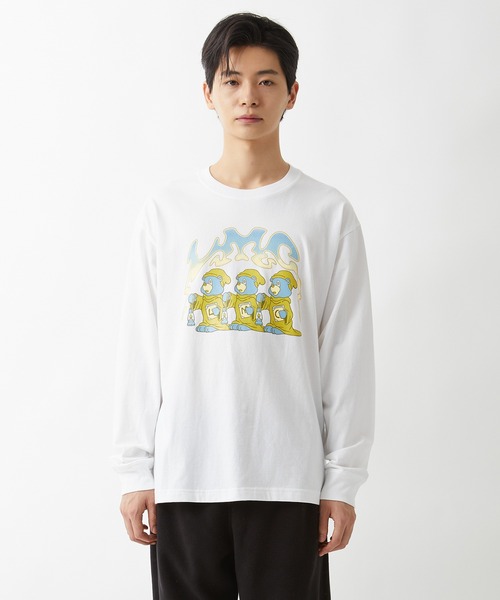 LMCの「【LMC】THREE BEARS LONG SLV TEE / エルエムシー スリーベアーズ グラフィック ロングスリーブ Tシャツ(Tシャツ/カットソー・メンズ・ホワイト/ブラック・SMALL/LARGE/X-LARGE/MEDIUM)」の5枚目の写真