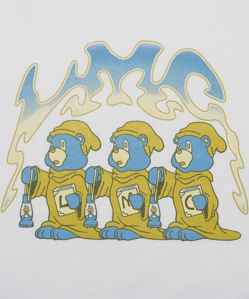 LMCの「【LMC】THREE BEARS LONG SLV TEE / エルエムシー スリーベアーズ グラフィック ロングスリーブ Tシャツ(Tシャツ/カットソー・メンズ・ホワイト/ブラック・SMALL/LARGE/X-LARGE/MEDIUM)」の4枚目の写真