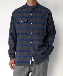 BROOKLYN OVERALL | 起毛チェックスタンドカラーシャツ(シャツ/ブラウス)
