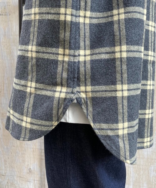 BROOKLYN OVERALL（ブルックリンオーバーオール）の「起毛チェックスタンドカラーシャツ（シャツ/ブラウス・メンズ・ブルー/イエロー・MEDIUM/LARGE）」の22枚目の写真
